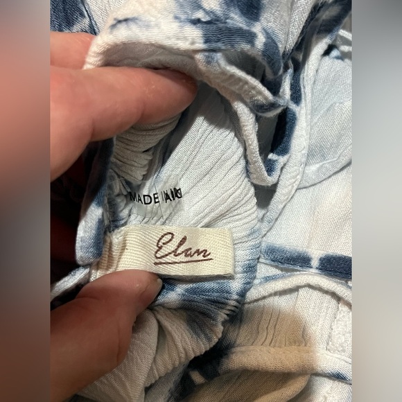 Elan Blue and White tie dye swim coverup Dress - Picture 3 of 3